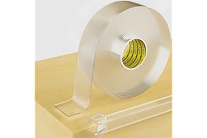 ‎MILEQEE MILEQEE Clear Edge Protector Strip,25mm x 5m, Sharp Edge Wrap Cover Tape, Selbstklebende Schutzpuffer für Schranktür Schreibtisch Glas Tisch Bett Möbel, Küchenarbeitsplatte, wasserdicht