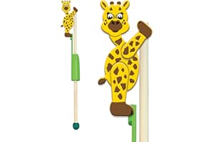Animal Acrobats - Giraffa di Deluxebase. Un Giocattolo Tradizionale in Legno a Tema Safari per Neonati e Bambini