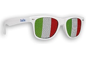 Promo Trade 5 x Fanbrille Italien - Italia - Italy – Sonnenbrille – Brille Italia – Weiß - Fan Artikel