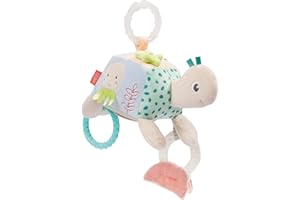 Fehn tortuga de actividad - juguete de actividad motriz para cochecito - animal de juego con anilla de sujeción - para agarrar y descubrir - peluche para bebés y niños
