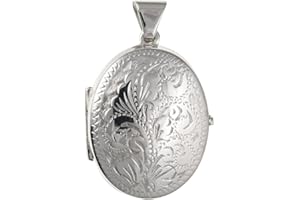 Designer Inspirations Boutique OVAL Silver Locket for Women/Teenager/Girls (Without Chain) - 925 Sterling Silver -