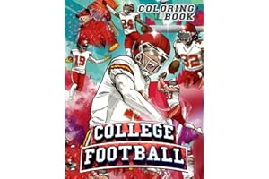 College Football Coloring Book: Amazing Coloring Pages With Teams Logos, Player And More To Coloring - Fantastic Gift Or Present For Fans, Kids and Adults,