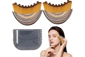 EVELOVEU 2Pcs Lymphatic Drainage Face Brush, Clean Dry Brushing & Jawline Sculpting, Ergonomic Design Reduces Puffiness & Fatigue, Precise Facial Skin Care Tool