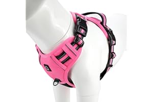 WALDSEEMÜLLER Pettorina Cane Taglia Grande Media Piccola, No-Pull Pettorina h Cane Regolabile, Imbracatura Riflettente Morbida per Addestramento