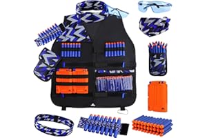 UWANTME Kids Tactical Vest Kit for Nerf Guns N Strike Elite Series for Boys and Girls