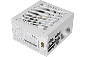 MARS GAMING MPB850SIM, Alimentation ATX 850W Full Modulaire, Garantie 7 Ans, 80Plus Bronze 230V EU, 90% Efficacité, Ventilateur SI Extreme Silence 140mm, Technologies AI2-RPM, DC-DC et SMD, Blanc