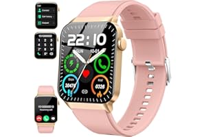 DONERTON Reloj Inteligente para Hombre y Mujer, 1,85 Pulgadas, HD, Bluetooth, efectuación/Respuesta de Llamadas, 110 + Reloj Inteligente Deportivo con pulsómetro, podómetro, SpO2/sueño, Impermeable IP68