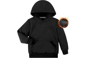BIG ELEPHANT Jungen Kapuzenpullover mit Fleecefutter – Hoodie Kinder Jungen mit Tasche, Warm & Weich Sweatshirt & Pullover Jungen für Kinder