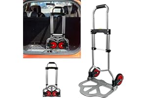 SAILUN Folding Hand Truck Heavy Duty Foldable Trolley On Wheels Sack Truck 60KG Load Capacity With Extendable Handle for Deliveries, Removals, Transport, Camping