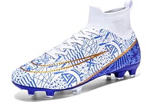 WEJIESS Uomo Scarpe da Calcio High Top Spikes Gioventù Formazione all'aperto Scarpe da Calcio Professionale Atletico Sport Scarpe Turf Trainers