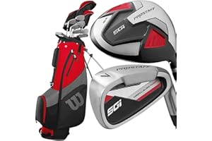 THE GOLF STORE 4U LTD Wilson ProStaff SGI – Men’s LEFT HAND Complete Golf Club Set Steel Shafted Irons Graphite Shafted Woods New For 2019 + FREE Umbrella & Tee Society Pack Worth £24.00