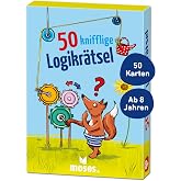 moses. 50 Tricky Logic Puzzles - Fun Puzzle Game with Brain Sports Tasks for Children from 8 Years 50 Cards Full of Puzzles for Clever Kids