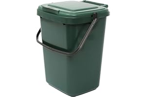 ALL-GREEN Large Green 10L Plastic Kitchen Compost Caddy for Food Waste Recycling - 10 Litre (1, 1 x 10L Caddy)