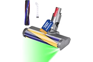A ABLUMEN Bodendüse für Dyson V7 V8 V10 V11 V15, Elektrische Bodenbürste mit LED Tiefenreinigung Ersatzbürste mit 2-in-1 Walzen für Hartboden und KurzflorigeTeppiche