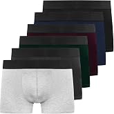 YouShow Men's Cotton 6/12 Pack Boxer Briefs Underwear Men | 95% Cotton, soft and skin-friendly, snug fit, prevent legs from r