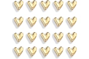 ZYJBD 20 Stück Gold Herz Magnete Kühlschrank,Kleine Dekorative Magneten für Kühlschrank & Magnettafel,3D Kühlschrankmagnete in Herzform für Whiteboard, Tafel & Büro Deko, Magnet Set für Kinder & Erwachsene.