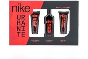 NIKE - Woody Lane, Estuche de Regalo Hombre, Colonia 75 ml + Gel de Baño 75 ml + After Shave 75 ml, Eau de Toilette Natural y Masculina, Aroma Amaderado Oriental, Fragancia Fresca y Duradera