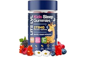 LITE LVL - 60 x Kids Sleep Gummies - Mixed Berry Flavoured Sleep Gummies for Kids