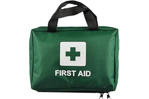 EZY-AID 99pcs Emergency Essentials First Aid Kit Bag - Inc. Sterile Dressings, Eye Wash, Gauze, Bandages, Ice Pack, Thermal Blanket - for Family, Home, Office, Vehicle, Workplace, Travel, Camping (Green)