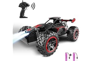 SZJJX Remote Control Cars for Kids Age 3 4 5 6 7+,2.4Ghz RC Car with LED Lights,15+ KM/H High Speed RC Monster Trucks for Boys Toys,2WD Toy Car for Christmas Birthday Girls Boys Gifts Black Red