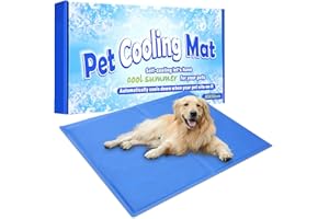 Bamda Cooling Mat for Dogs, Dog Cooling Mats, Super Scratch-Resistant & Non-Toxic Gel Cool Pad Bed for Pet. Pressure Activated Pet Cool Pad No Water or Electricity Need （65 * 50 M）