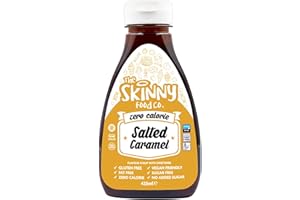 THE SKINNY FOOD CO Skinny Food Co Salted Caramel Zero Calorie Syrup 425ml - Sugar Free Salted Caramel Syrup For Snacks, Drinks & Desserts - Vegan, Gluten-free, Keto & Paleo Friendly Caramel Syrup - Salted Caramel Syrup