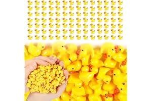 ‎AUEJACKY 100 Stück Mini Harz Enten,Mini Enten Mini Resin Duck Kleine Figuren Mini Enten Figuren Mini Ducks Mini Resin Ducks Zum Basteln für DIY Potting Micro Landschaft Dekorationen Lieferungen (Yellow)