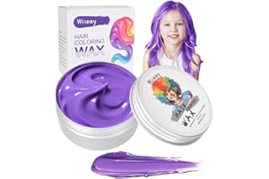 MARJORAMY Cera de Color para el Cabello - Tinte Temporal Profesional Lavable para Mujer y Hombre, Fórmula Natural Sin Daños para DIY, Perfecto para Fiestas y Cosplays - (2.12 OZ) (Púrpura, 60g)