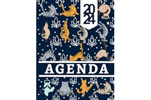 Gatti yoga gaenda 2024: Pianificatore settimanale (12 mesi) | Regalo per Gli Amanti dei animali