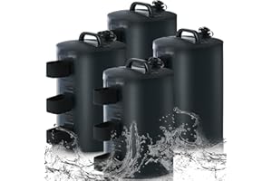 MasterCanopy 4er Set Wassergewichtstaschen Sandsäcke Beingewichte Beschwerer wiederverwendbar, für Pop-up-Pavillon, Faltpavillon, Zelt, Canopy, Schwarz