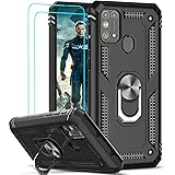 LeYi per Cover Samsung Galaxy M31 con 2 Pellicola in Vetro Temperato, Grado Militare 360° Magnetica Anello Supporto Case TPU 