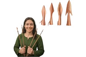 Lord of Battles Pack of 4 Bronze Arrowhead - Authentic Roman Era Arrowhead Archery Target Tip Roman Archery Field Points - Lost-Wax Cast Bronze