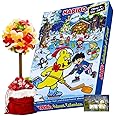 Sweets Advent Calendar 2024 - Retro sweets advent tree | Countdown to Christmas selection sweets | Golden Bears Fruitilious | Gluten Free Advent Calendar for Kids men women & gift tag 384 g