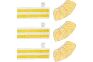 Mikrofiberdukset för Easyfix SC1 SC2 SC3 SC4 SC5 ångtvätt tillbehör, nytt set med 3 golvmunstycke och 3 handmunstycke