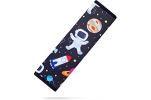 AMUSEPROFI Seat Belt Cover for Kids, Soft Comfort Seat Belt Cushion, Seat Belt Padding, Shoulder Strap Pad, Car Accessory with Cute Cartoon Pattern for Boys, One Piece, Spaceman