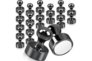 ‎FPMYB FPMYB 20 Stück Starke Magnete Schwarz 12 X 16mm, Neodym Mini Magnete für Magnettafel, Kühlschrank, Pinnwand, Kegelmagnete, Whiteboard, Büro