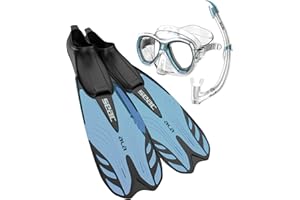 SEAC Set Tris Snorkeling, Palmes Ala, Masque Elba, Tuba Tribe, destiné à la randonnée palmée pour Les Adultes comme Les Enfants