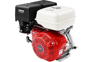 TESUGN 15 HP Petrol Engine 4 Stroke 420CC Standing Motor Kart Motor Industrial Engine, Air-Cooled Single Cylinder Kart Engine, Industrial Engine Power 9700 W for Go Kart, Lawn Mower 3600 rpm, with Oil