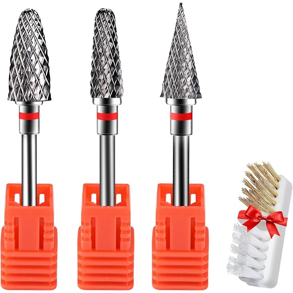 6-teiliges Nagelfräser-Bit-Set – Flammenform, 3/32 Zoll Schaft, Für Nagelhaut & Gel-Nägel