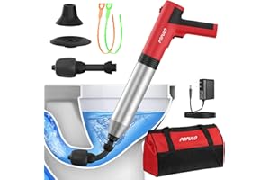 POPULO Electric Toilet Plunger Swift High Pressure Drain Unclogger Plungers for Bathroom, Floors, Shower Heavy Duty Versatile Home Toilet Clog Remover