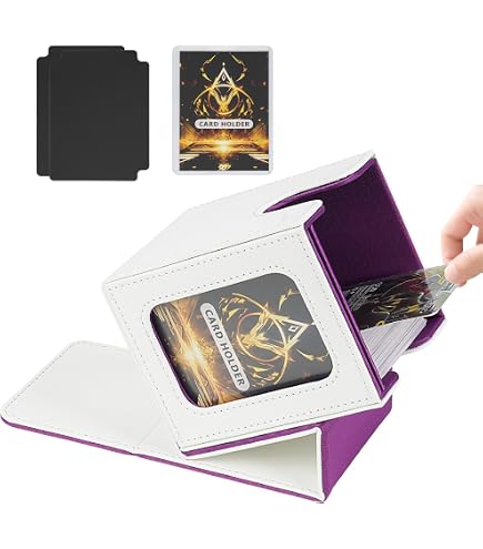 Tombert Scatola Portacarte Per MTG E PTCG In PU, Grande Capacità Con Divisori, Chiusura Magnetica, Per Oltre 1200 Carte, Colore Nero E Rosso - 4