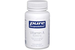 Pure Encapsulations Vitamin A 10,000 IU - Cod Liver Oil - Supports The Maintenance of Normal Skin, Vision and Immune Function - 120 Softgel Capsules