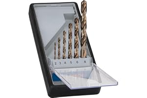 Bosch 6x Zestaw wierteł PRO Stainless Steel HSS-Co (do Stal, Stal nierdzewna, Ø 2,0, 3,0, 4,0, 5,0, 6,0, 8,0 mm, Professional Akcesoria Wiertarki/Wkrętarki)