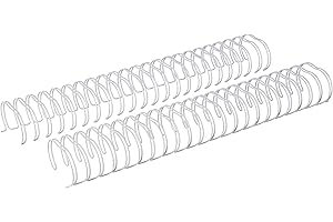 Craftelier - Kit de 2 Espirales de Anillas Dobles para Encuadernar Álbumes, Cuadernos, Agendas o Calendarios | Ideal para Proyectos de Scrapbooking y Manualidades | Ø 3,17 cm (1.25") - Color Blanco