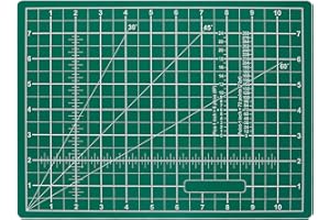MANUFORE Tapis de découpe A4 autoguérissant double-face 30 x 22 cm – vert, 5 couches en PVC, avec repères en cm/pouces – idéal pour couture, patchwork, scrapbooking et loisirs créatifs