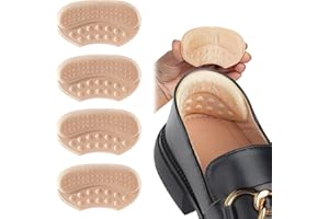 Nayyana Lot de 4 coussinets de talon, coussinets de talon pour chaussures lâches, protection du talon, coussinets de talon pour chaussures, support de talon auto-adhésif contre les ampoules et les