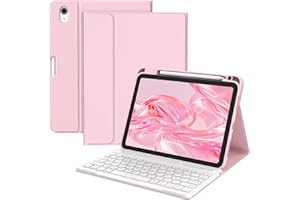 BQSS Coque Clavier pour iPad 10/11 Ème Génération(10.9 Pouces 2022/11 Pouces A16 2025), AZERTY Français, Housse Amovible avec Clavier Bluetooth sans Fil pour iPad 2022 10eme/11eme