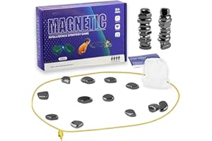 YKHSUAOU Tisch-Magnetspiel,Kampfschach Mit Magnetisch,Magnetisches Schachspiel,Pädagogisches Dame-Spiel, Puzzle Checkers Spiel, Tragbares Schachbrett-Party Für Familientreffen