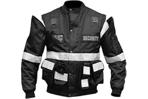 RAC3 Mens 2 in 1 Oxford Security Doorman Vest, Jacket with Removable Sleeves