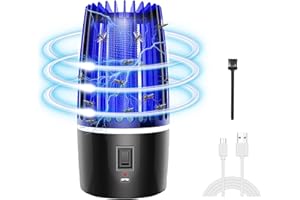 RUTIDA Lámpara Antimosquitos Eléctrico, Lámpara Mosquito UV Luz Lampara USB Recargable, 2 en 1 Electrico Lámpara Anti Mosquitos para Dormitorio Salón Cocina Cuarto de los Niños
